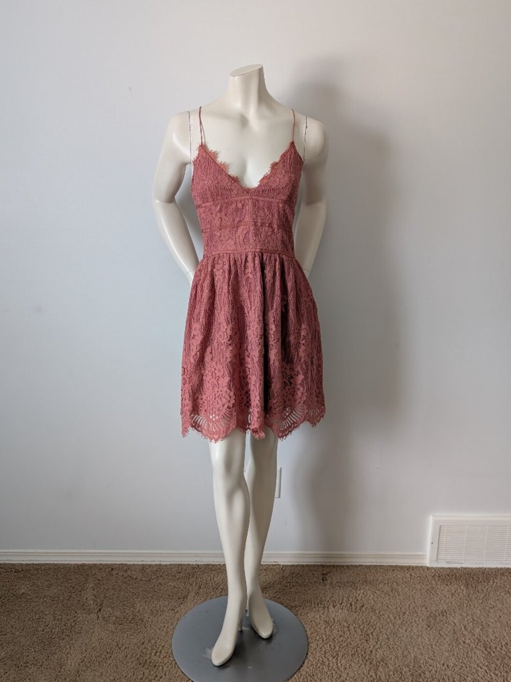 Two Sisters The Label - Pink "Aurelia" Lace Mini Dress - Size US 10 / XL - NWT